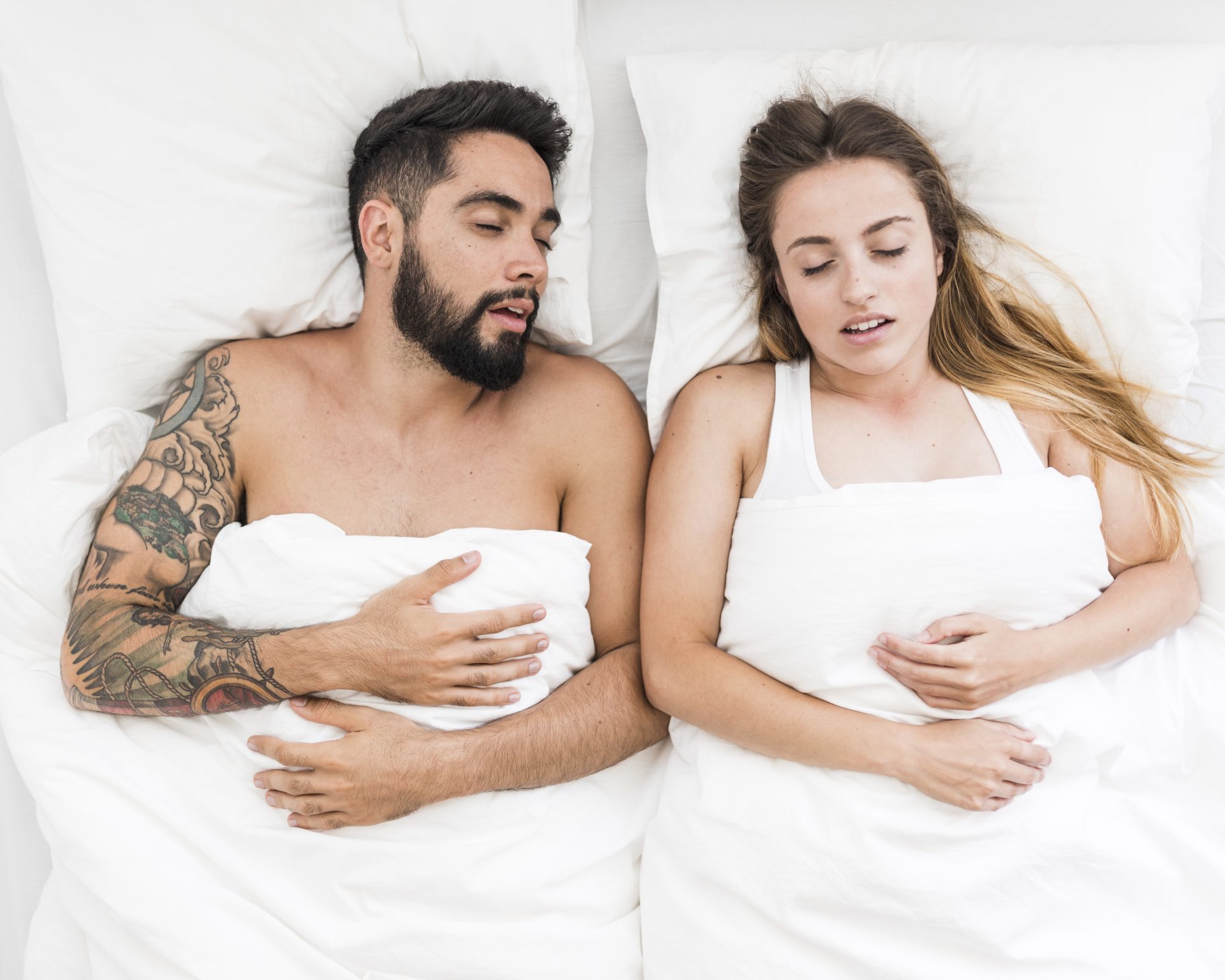 Snoring Man And Woman